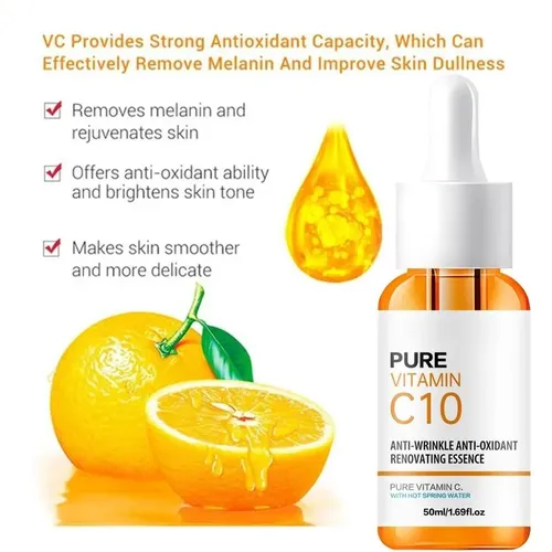 Esencia Facial De Vitamina C, Ácido Hialurónico, Suero Ilumi