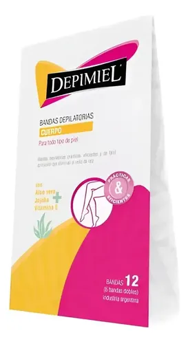 Bandas Depilatorias Depimiel Para Cuerpo Todo Tipo Piel X 12