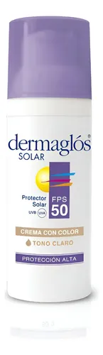 Dermaglos Protector Solar Fps 50 Facial 50g Tono Claro