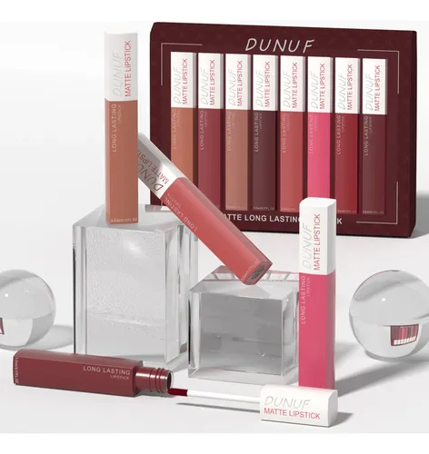 Labiales Líquidos Mate Larga Duración Dunuf X8 01