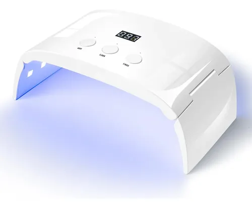 Lámpara Uv Led Para Uñas Blanca Con Temporizador Y Pantall