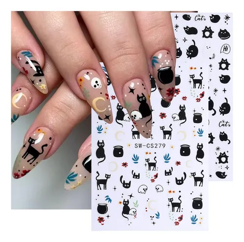 Pegatinas De Uñas Stzpronail Ghost Halloween, 12 Unidades, P
