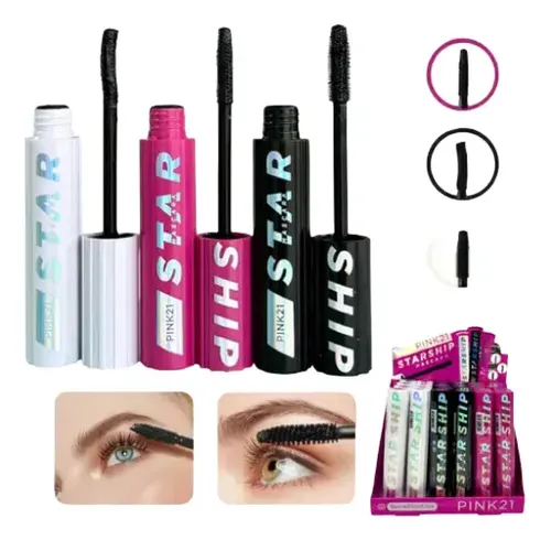 Mascara Rimel Pestañas Negro Starship Pink21 Alarga Volumen
