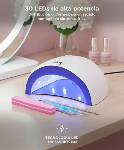 Set Para Uñas Esculpidas Lámpara Secado Rápido Automática