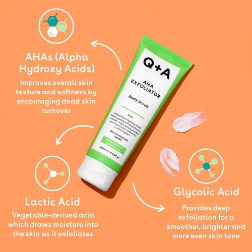 Exfoliante Corporal Q+a Aha Con Ácido Láctico Y Ácido Glicól