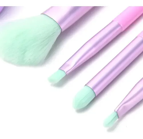 Set De Maquillaje Brochas Arqueador Blender X6u Skora Beauty Violeta