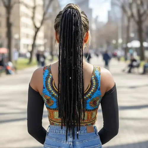 Coleta De Faux Locs De Kanekalon 50cm