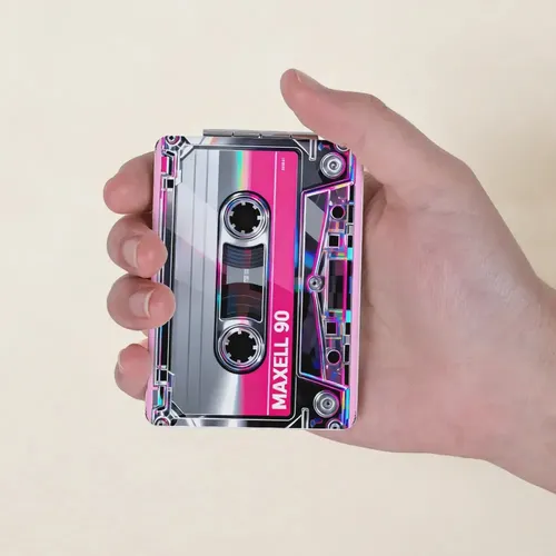 Miniespejo Plegable Portátil Con Aumento, Estilo Retro De Lo
