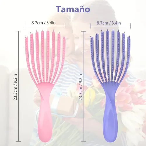 Pack 2 Cepillos Especiales Para Cabello Rizado