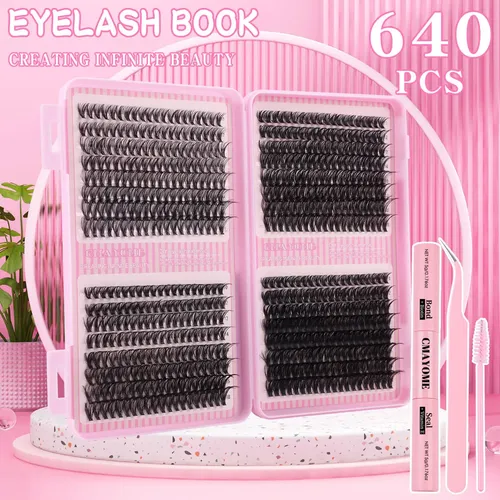 [jjm] Cmayome 640pcs Kit 4 Estilos, D-curl 10-100d With