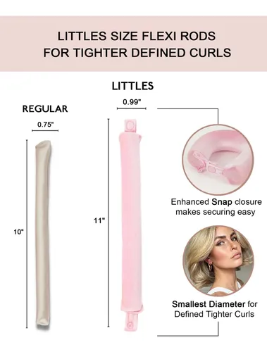 Set De Rulos De Cabello Riffin De Terciopelo Sin Calor Con P