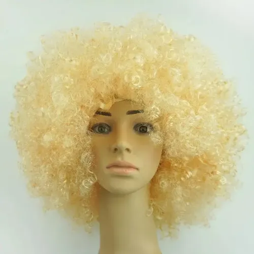 Pack 5 Peluca Afro Payaso Rulos Cotillon Fiesta Colores