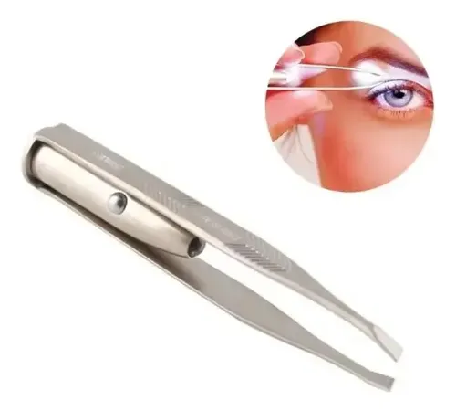 Pinzas For Depilar Ceja Con Luz Led, Pinza Ceja Luces Led