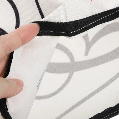 Unisex Toiletry Bag Makeup Bag Linen Storage White 1pcs