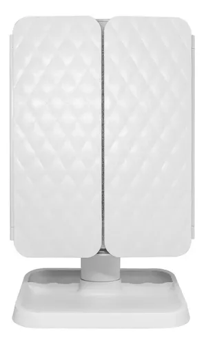 Espejo Para Maquillaje Blanco Con Luz Led Carga Usb E154