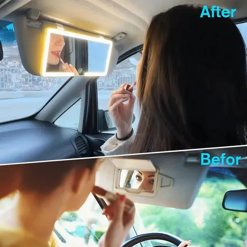Espejo Led Visera Coche 3 Modos Luz