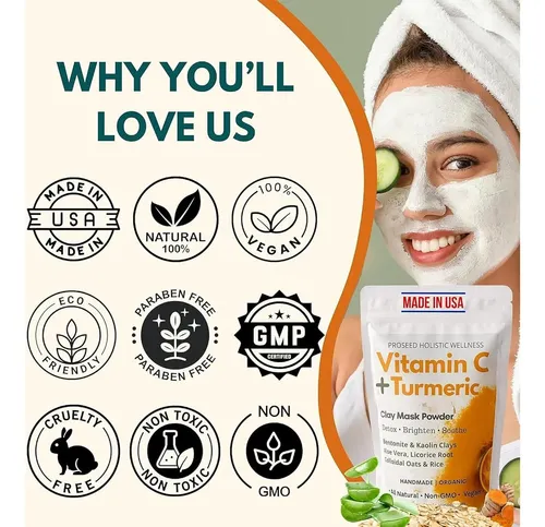 Mascarilla De Arcilla Proseed Con Cúrcuma Y Vitamina C 90g