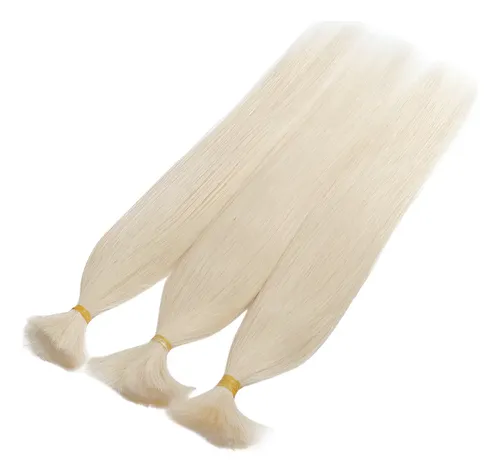 Peluca Voluminosa Brasileña De 50 G Y 50 Cm, Oro Blanco #60