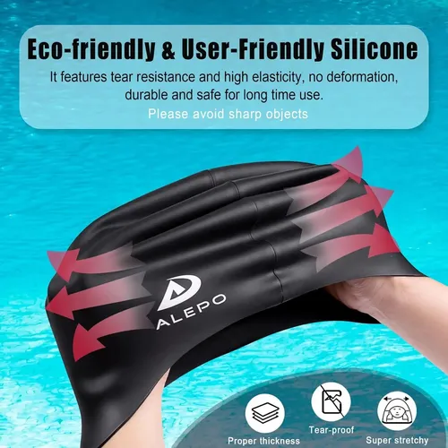 Gorro De Baño Extra Grande Alepo Para Mujer Y Hombre, Silico