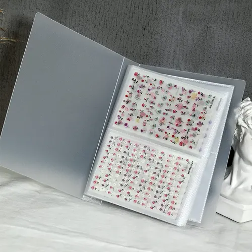 Organizador De Pegatinas Para Uñas, Álbum Esmerilado De 5 Pu Esmerilado