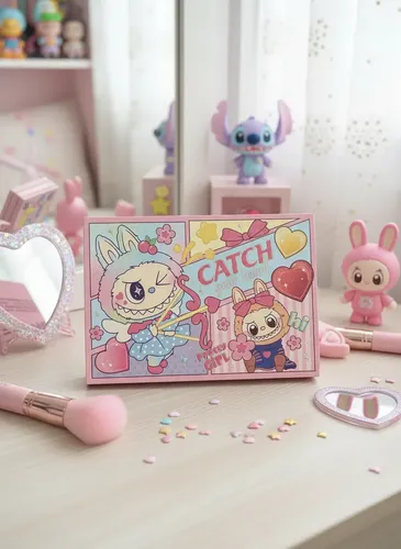 Paleta De Sombras Maquillaje Kawaii Brillosas Infantil