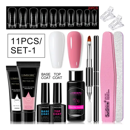 Kit De Polygel Para Uñas Principiante Con Base Y Top .ccc3
