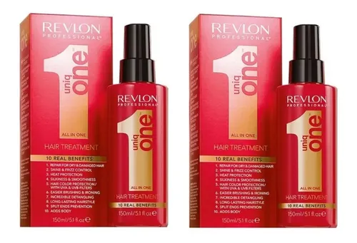 Tratamiento Revlon Uniq One 1 Brillo Antifrizz Sedosidad X 2