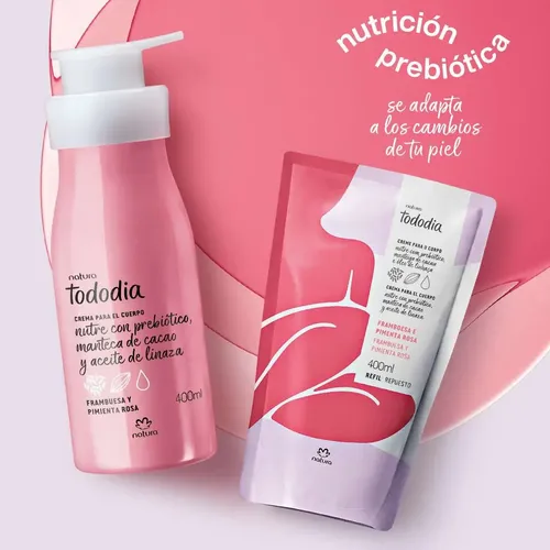 Crema Corporal Frambuesa Y Pimienta Rosa – Natura Tododía – 400ml
