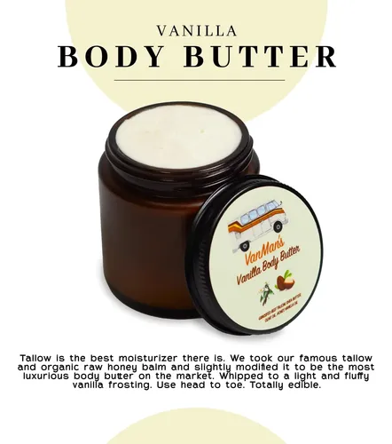 Manteca Corporal Vanman Con Sebo Batido Y Vainilla 120 Ml