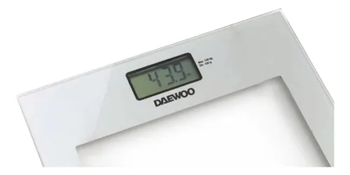 Balanza Personal Digital 180kg Graduación Daewoo Base Vidrio Color Blanco
