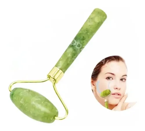 Masajeador Facial Corporal Rodillo Piedra Roller Jade Verde