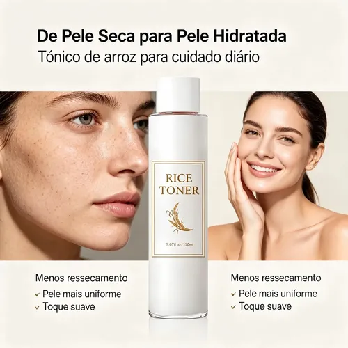 Tónico De Arroz Hidratante 150 Ml, Unifica El Tono De La