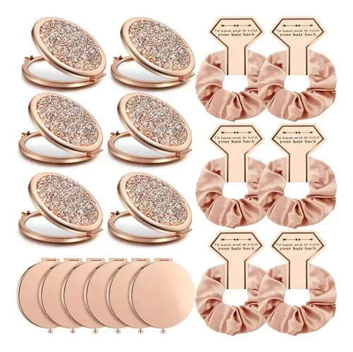 Mini Espejo Plegable De 12 Piezas Y Diadema