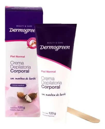 Crema Depilatoria Corporal Dermogreen Con Karite Y Espátula