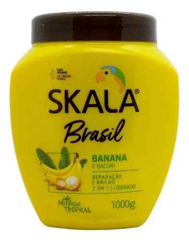 Skala Banana Máscara Vegana Crema Peinar Cabello Brillo 1kg