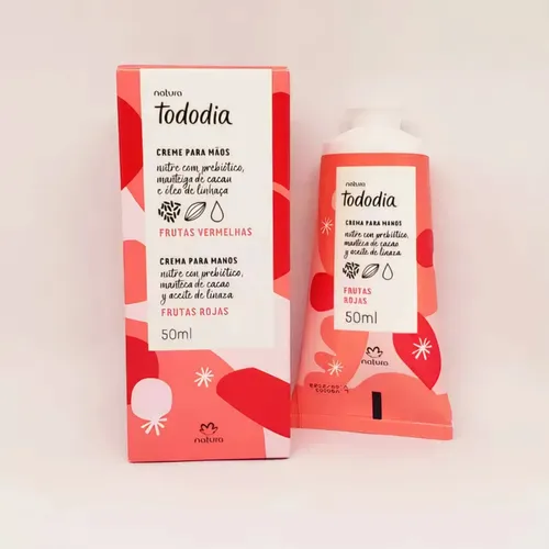 Crema Nutritiva Para Manos Frutas Rojas Natura Tododia 50 Ml