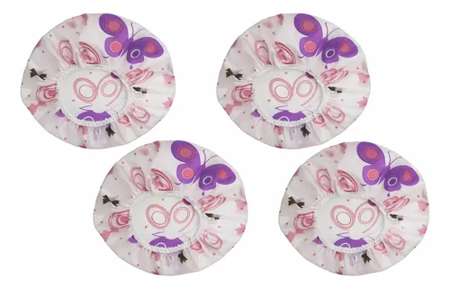 Gorro Baño Ducha Cofia Impermeable C/elastico Nylon Pack X 4