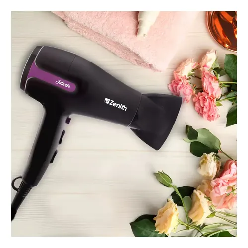 Secador De Pelo Cabello Zenith Juliette 2200w 2 Vel 3 Temp Color Negro