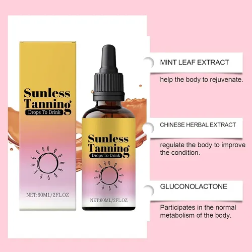 Gotas De Bronceado Sin Sol Orales Hidratante Nutritivo 3pcs