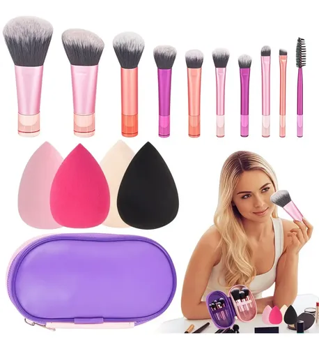 Juego De 15 Cepillos De Maquillaje