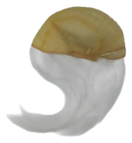 Peluca 40cm Corta Bob Carre Simil Natural Diaria Teatro Tamaño De La Base 40 Cm Tono 60 Blanco