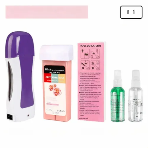Kit Depilación Cera En Roll-on Con Calentador