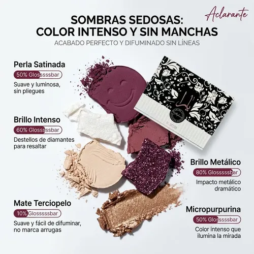 Sombras Para Ojos Paleta 42 Colores Vino Profundo Maquillaje