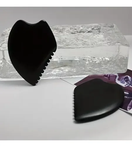 Juego De Tablas Black Jade Gua Sha Con Bolsa De