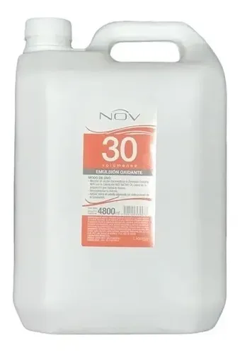 Agua Oxigenada Nov Oxidante Crema 30vol Bidón Por 4800ml X2