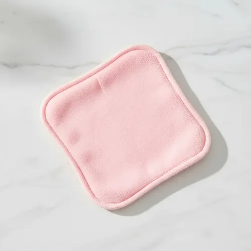 Toalla Desmaquillante Pad Microfibra Rosa Limpieza Facial