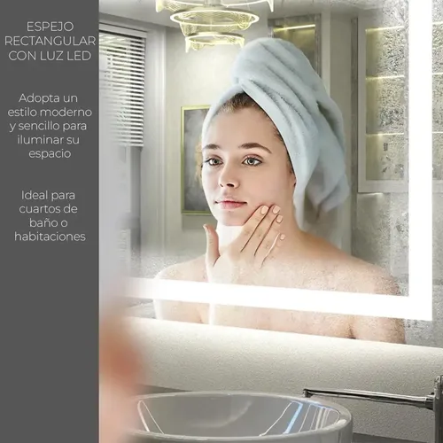 Dyc Espejo Luz Led Touch Pared Tocador Baño Vestidor 3