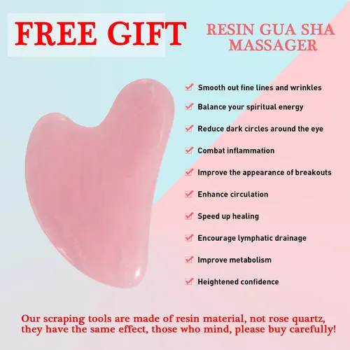 Set Ice Roller Y Gua Sha Vanalia Facial Silicona Rosa