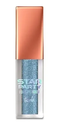 Sombra Liquida Star Party Liquid Eyeshadow tono Falling Star (Azul) Acabado Con Glitter Rude Cosmetics