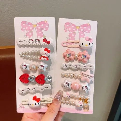 B Accesorio Moda Pasador Cabello Diseño Hello Kitty B